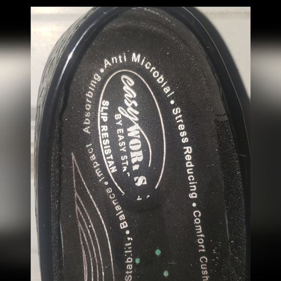 Size 12 Easy Street Works Laurie Silver Clog Work shoes womens slip resistant - Picture 4 of 9